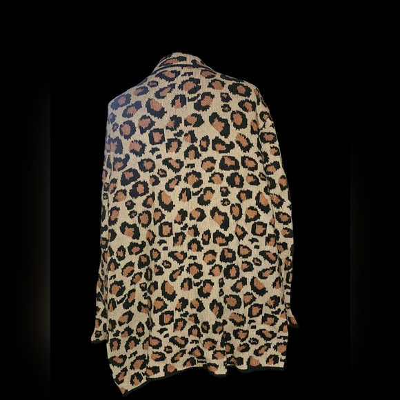 Talbots Plus Leopard Wool Blend Cardigan 2x - Picture 2 of 6